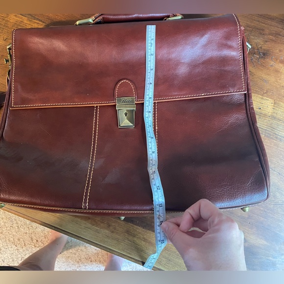 Floto Brown Italian Leather Briefcase - Picture 7 of 7